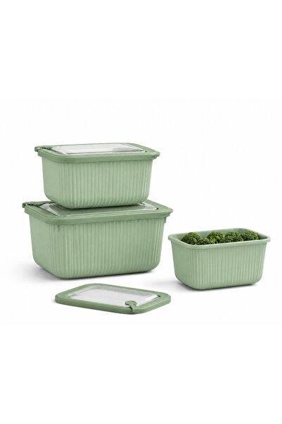 OEM Set 3 Caserole Alimentare Cu Capac, Organizare Frigider Si Congelator, BP...
