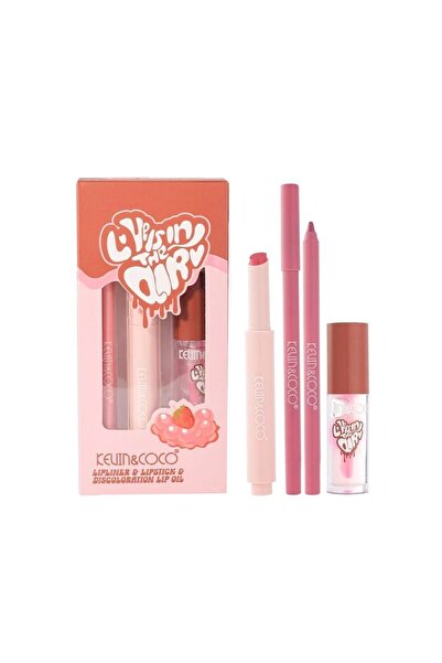 Flippy Set pentru Buze Kevin&Coco Love Is In The Air, Flippy, Ruj 2.5g, Creio...