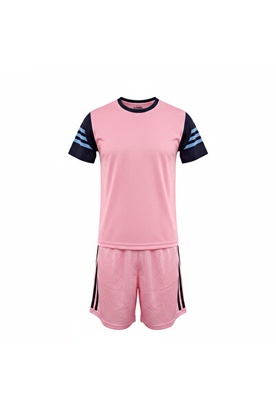 Generic Kids' Pink and Navy Blue Sports T-Shirt and Shorts Set