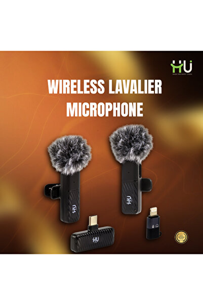 HU HAPPY USER Wireless Lavalier Microphone 1-to-2