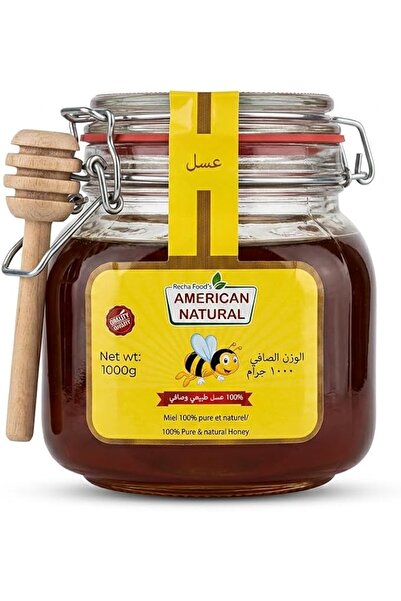 American Natural Honey Glass 1 Kg X 6