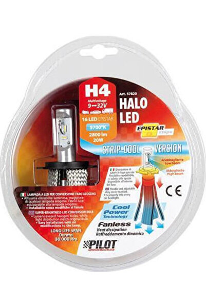 Lampa Λάμπες Αυτοκινήτου & Μοτοσικλέτας Λωρίδα LED Halo - Cool H4 LED 5700K Ψ...