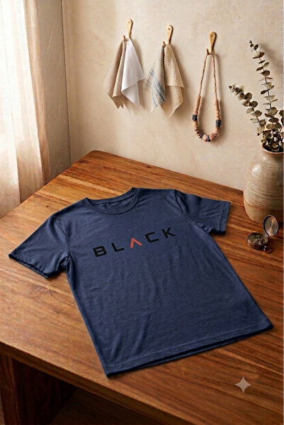 UNCİA OUTDOORS Tricou oversize pentru bărbați, cu imprimeu BLACK, cu gât rotu...