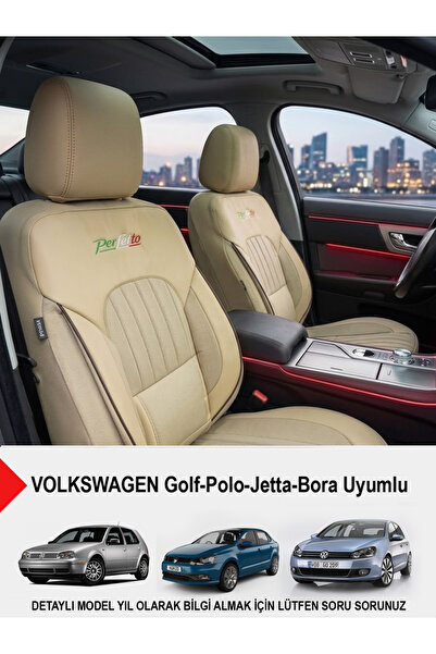 GM-DESIGN Perfetto Series Luxury Linen Car Seat Cover - (Volkswagen Bora-Golf...