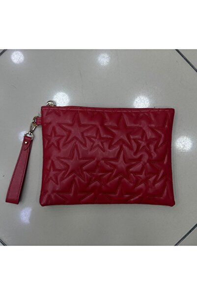 Meryem Çanta Star Stitched Wrist Strap Women's Portfolio & Clutch Bag 30X22Cm