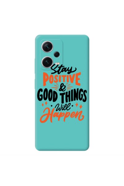 Other Xiaomi Poco X5 Stay Positive Turquoise Colored Silicone TPU Θήκη