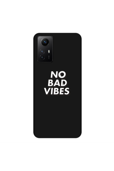 Other Xiaomi Redmi Note 12s No bad vibes Black Colored Silicone TPU Θήκη