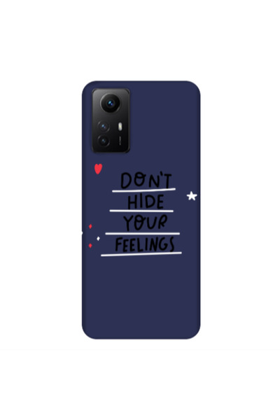 Other Xiaomi Redmi Note 12s Dont Hide Your Feelings Dark blue Colored Silicon...