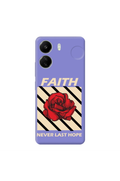 Other Xiaomi Redmi 13C Faith Never Last Hope Purple Colored Silicone TPU Θήκη