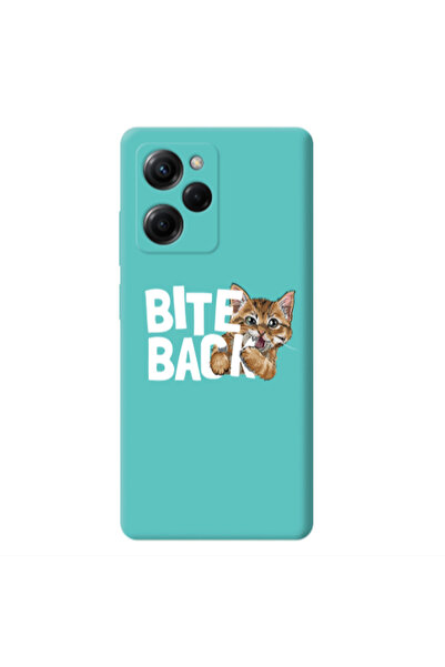 Other Xiaomi Poco X5 Pro bitte back cat Turquoise Colored Silicone TPU Θήκη