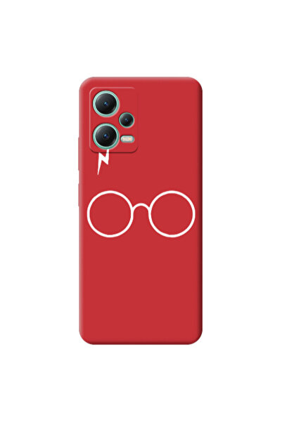 Other Xiaomi Redmi Note 12 Pro 5G glasses Red Colored Silicone TPU Θήκη