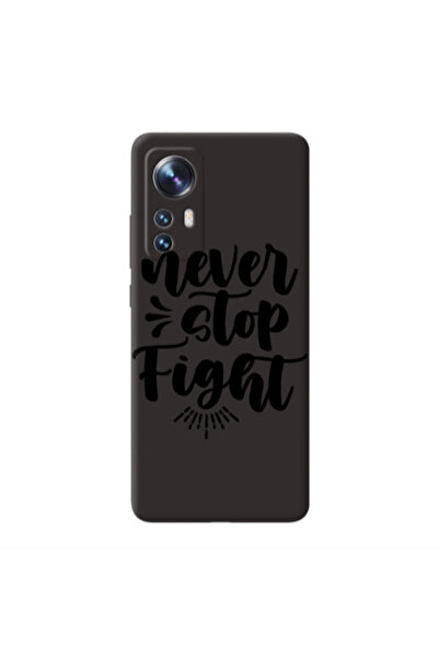 Other Xiaomi Mi 12 Pro Never stop fight Black Colored Silicone TPU Θήκη