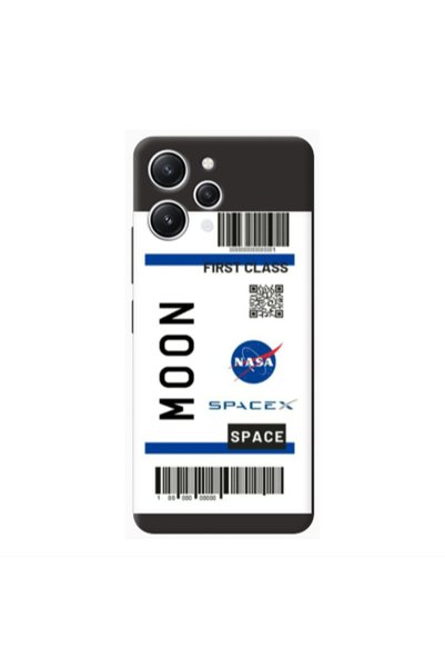 Other Xiaomi Redmi 12 Moon spacex Black Colored Silicone TPU Θήκη