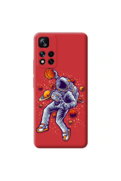 Other Xiaomi Redmi Note 11 Pro 5G Space Basketball Red Colored Silicone TPU Θήκη