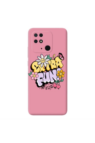 Other Xiaomi Redmi 10C Extra Fun Pink Colored Silicone TPU Θήκη