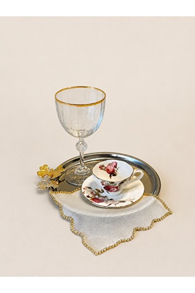 NURHAN HOME COLLECTION 2 Pieces of Crystal Stone Domed Coffee Side Cocktail P...