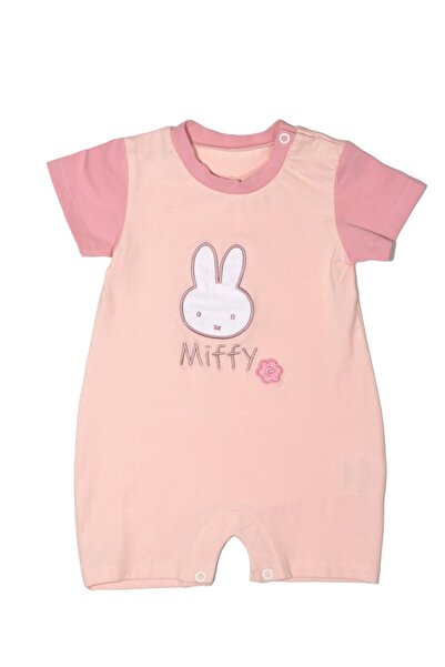Miffy Des.12 Καλοκαιρινό Φορμάκι Ανοιχτό Ροζ με Κέντημα 9-12 Μηνών 74 εκ.