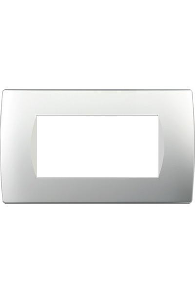 OEM Ramă aparataje TEM Soft 4 module, argintiu