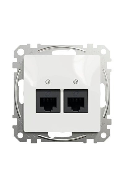 OEM Schneider Sedna Design CAT6 double RJ45 data socket, white