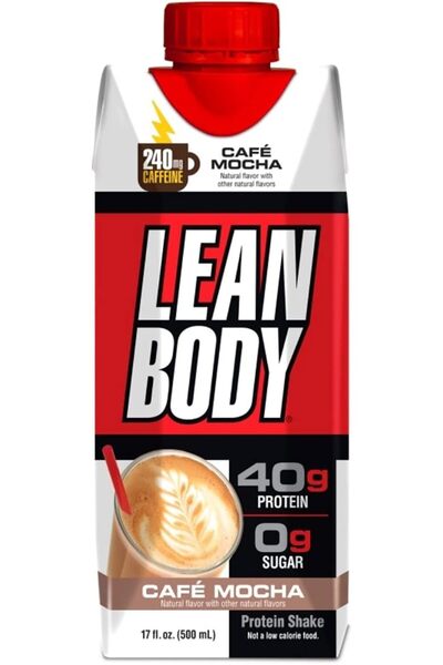Labrada Lean Body Ready-to-Drink Protein Shake (500ml, Café Mocha), 40g Prote...