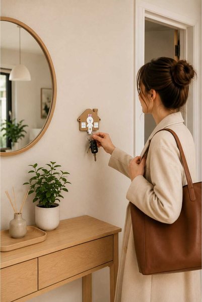 perim3d Rabbit Figured Wall Key Holder – Detachable Key Hanger, Home Key Organizer