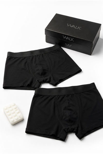 Walk Underwear Walk Erkek 2'li Modal Boxer - Sabun Hediyeli Premium Hediye Ku...