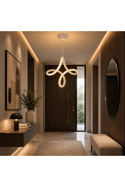 ADOĞAN Sena Cristalya Serisi 3 Renk Ledli Sarkıt Ledli Avize Modern Led Avize