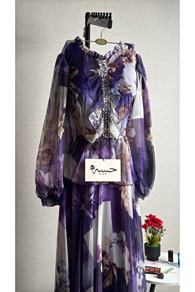 Habiba An Appearance That Embodies Calm Elegance, Like a Painting with Purple...