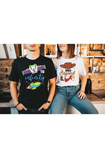 darkopia Unisex Women's and Men's to Infinity and Beyond Printed Lover Couple...