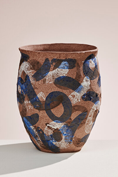 Paşabahçe Natura Ceramic Decorative Vase 27 Cm, Stylish Decorative Vase