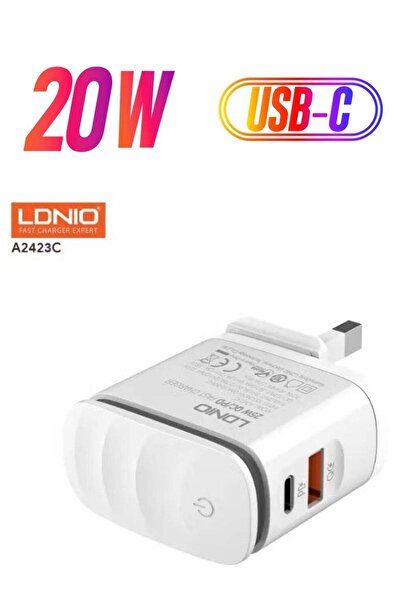 ELTRAZONE A2423C High-Quality EU Plug Fast Charger with LED – Dual Port (Type...