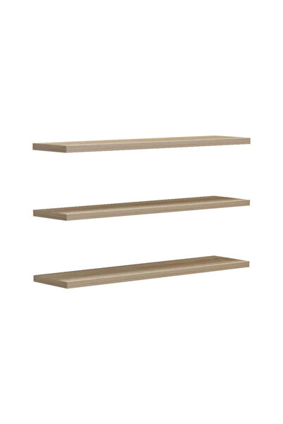 Adore Set 3 rafturi de perete Divar, Alb, 60x14 cm - Stejar