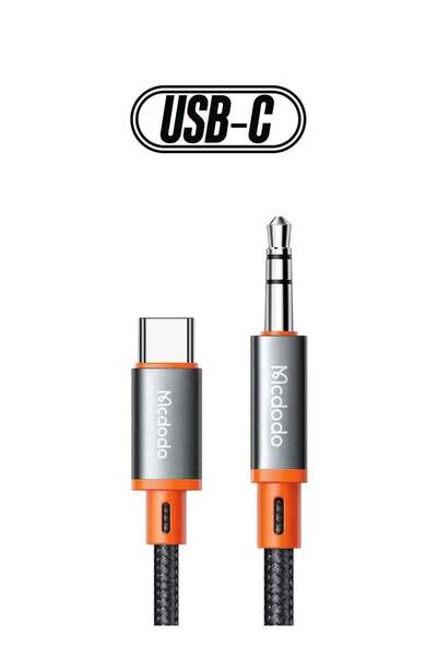 Mcdodo CA-0900 Castle Series USB Type-C to 3.5mm AUX Jack Coil Cable – 1.8m