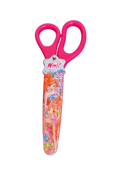 winx club Lisanslı Çocuk Makası - Pembe Renkli Güvenli Makas