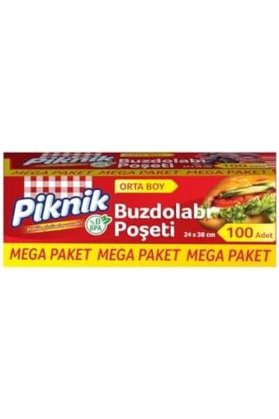 Yıldızan Atu Shop Picnic Food Packaging Refrigerator Bag Medium-Mega 100Pcs 1...