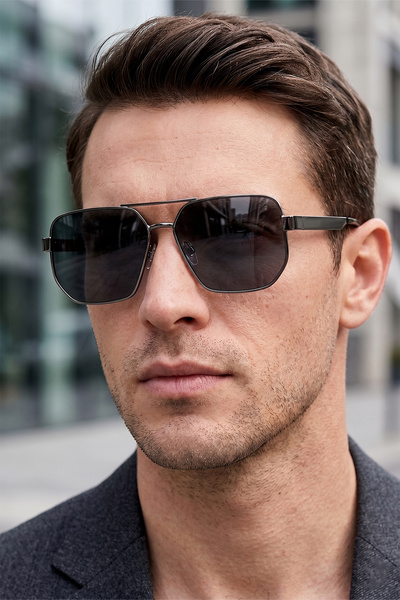 Daniel Klein Polarized - Uv400 Protection Metal Frame Gun Black Original Men'...