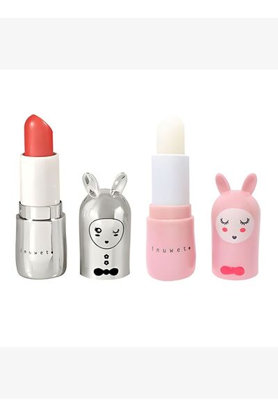 Inuwet 2-Piece Lip Moisturizer Set with Strawberry and Coconut Flavor