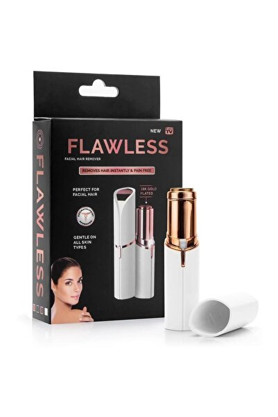 Velaris Epilator facial electric, lamă placată cu aur de 18K, LED, reîncărcab...