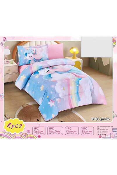 BIET ALMAFROSHAT Single Quilt Set Children's Patterned Microfiber Polyester F...