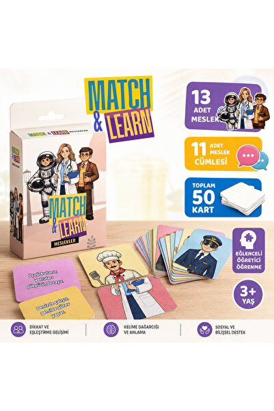 Luxmon Match Learn Card Matching Game for Kids Occupations