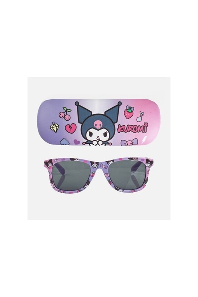 OEM Set ochelari de soare copii UV400 Violet, Hello Kitty, Kuromi, cu husă in...