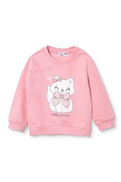ebebek Hello Baby HelloBaby Kız Bebek Sweatshirt Hayvan Baskılı Bisiklet Yaka...