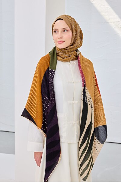 Silk Home Omuz Şalı PatchworkBordo