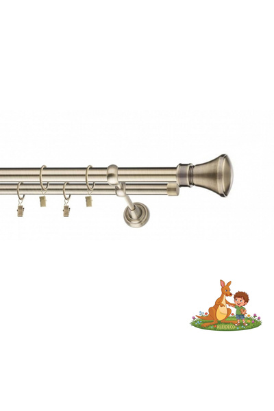 KLEIDECO Galerie dubla perdea Austria, Metal, Diametru 25/19mm, Capete EISENS...