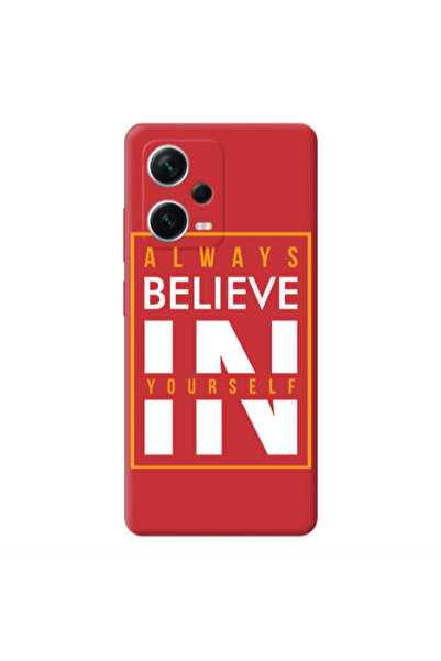 Other Xiaomi Poco X5 Always Belive Red Colored Silicone TPU Θήκη