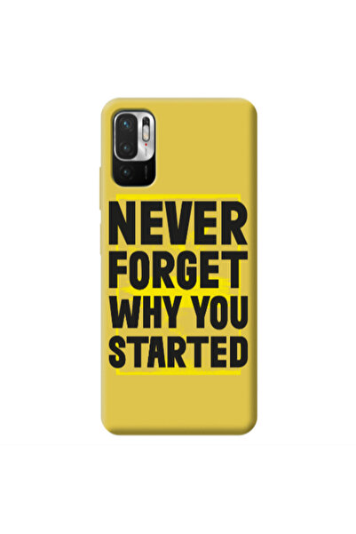 Other Xiaomi Redmi Note 10 Pro 5G Never Forget Yellow Colored Silicone TPU Θήκη