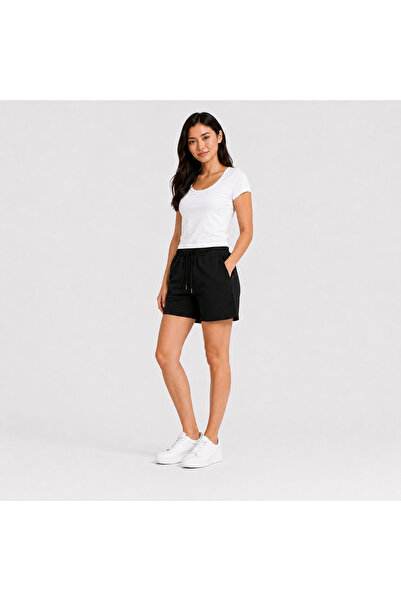 don-x |   Women's Summer Cotton Shorts Sports Capri (Black)