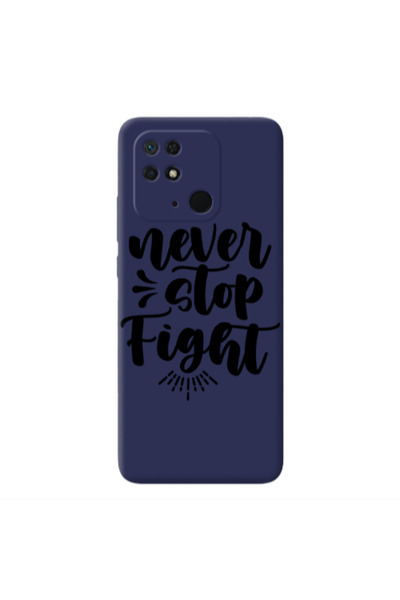 Other Xiaomi Redmi 10C Never stop fight Dark blue Colored Silicone TPU Θήκη