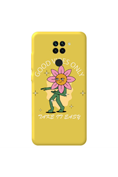 Other Xiaomi Redmi Note 9 Good Vibes Only Yellow Colored Silicone TPU Θήκη