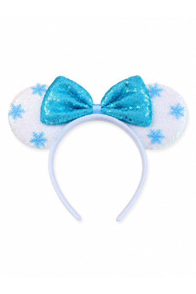 Marka Snowflake Themed Shiny Crown with Ears White